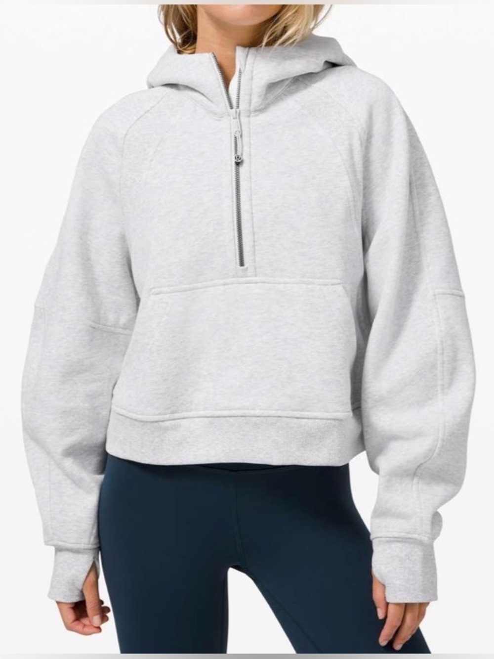 Lululemon Scuba Oversized Half Zip Hoodie ~ XS/S ~ Heathered Grey